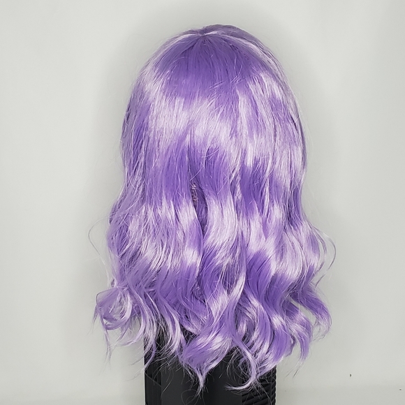 Purple Wavy Wig with Bangs - Picture 4 of 7